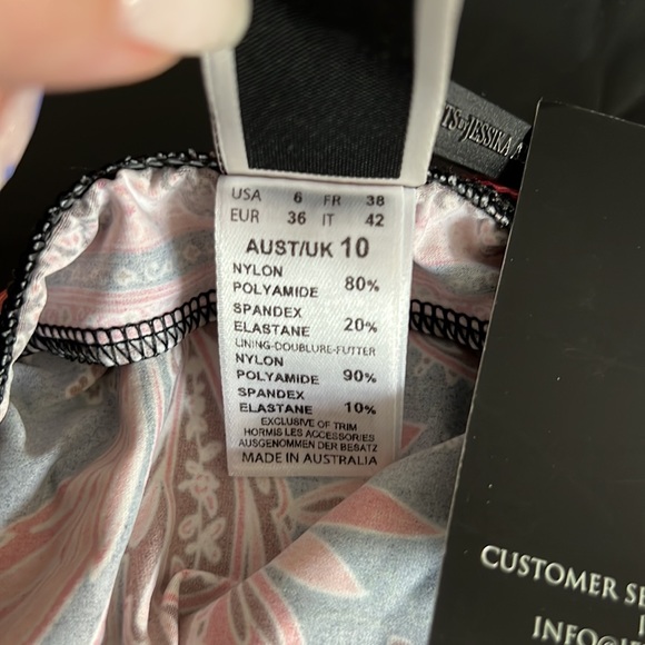 JETS by Jessika Allen Loop Side Band Coral Bliss Bikini Bottoms US Sz 6 - NWT! - Picture 11 of 11